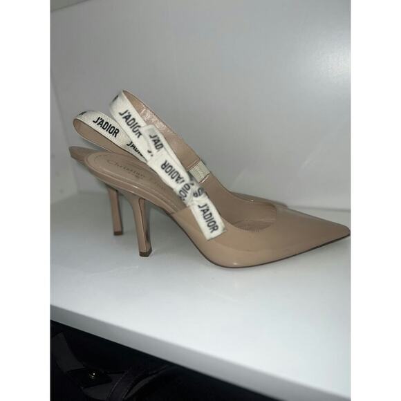 Dior Patent Nude Leather Slingback Pumps - Size 41 - Picture 3 of 5